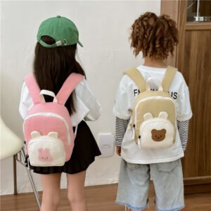 Children Backpack Cartoon Bunny Girls Color Matching Shoulders