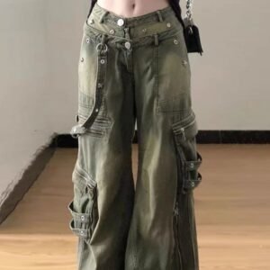 American New Retro Washed Cargo Jeans
