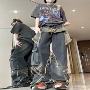 Small Street Design Sense American Retro Jeans Female